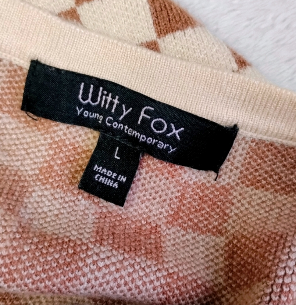 Witty Fox Checkered Heart Pattern Haltered Crop T… - image 4